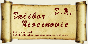 Dalibor Miočinović vizit kartica